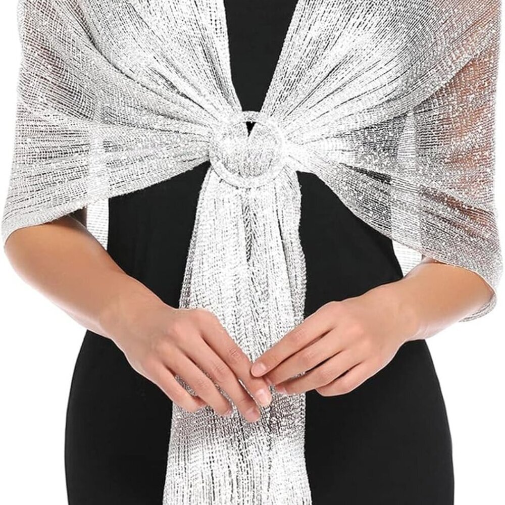 Sparkling Metallic Shawls and Wraps for Evening Party/Wedding/Formal Dresses Wit